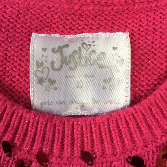 Girls size 10 Pink sequin sweater dress - Picture 2 of 7